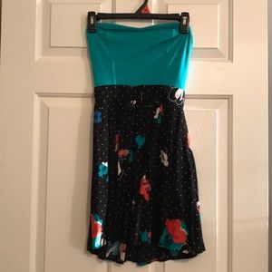 Strapless high low dress